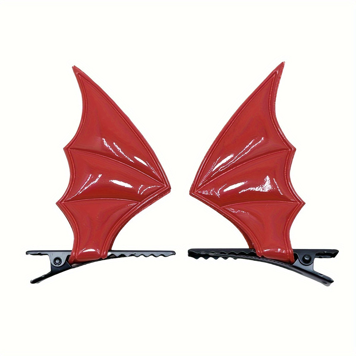 2pcs Cyberpunk Bat Wings Hair Clip - Y2K Style Barrette for Cosplay, Parties, and Halloween - Devil Hair Accessory