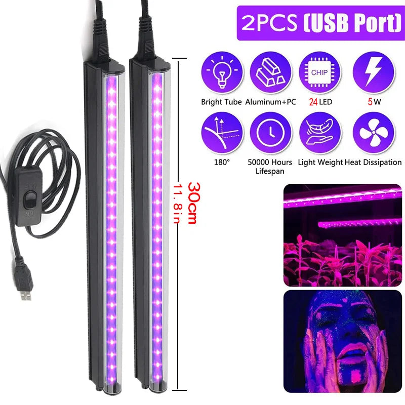 UV Black Light Bar for Room,Cabinet, Holiday Halloween Decorations, Body Paint, Poster,Fluorescent Tapestry,Glow Party,UV Lamp