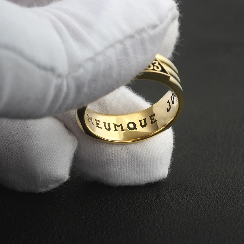 Freemason Masonic Scottish Rite 33 Degree Band Sterling Silver Ring
