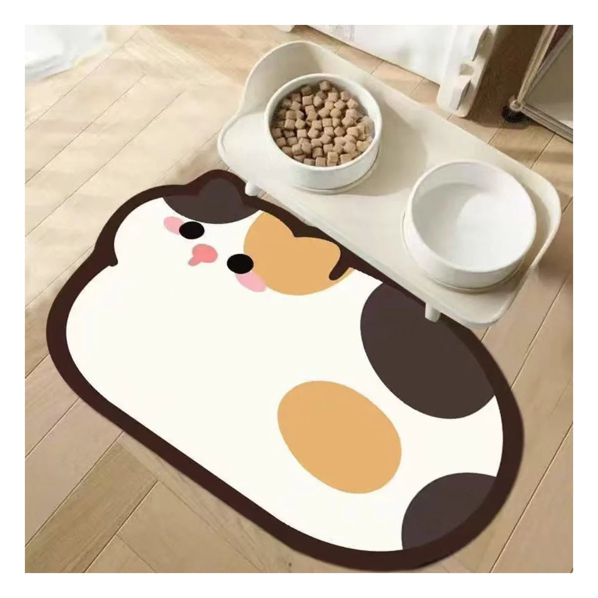 Pet Feeding Mat Waterproof Placemat for Dog & Cat Food & Water Bowls Quick-Dry Rubber Backing
