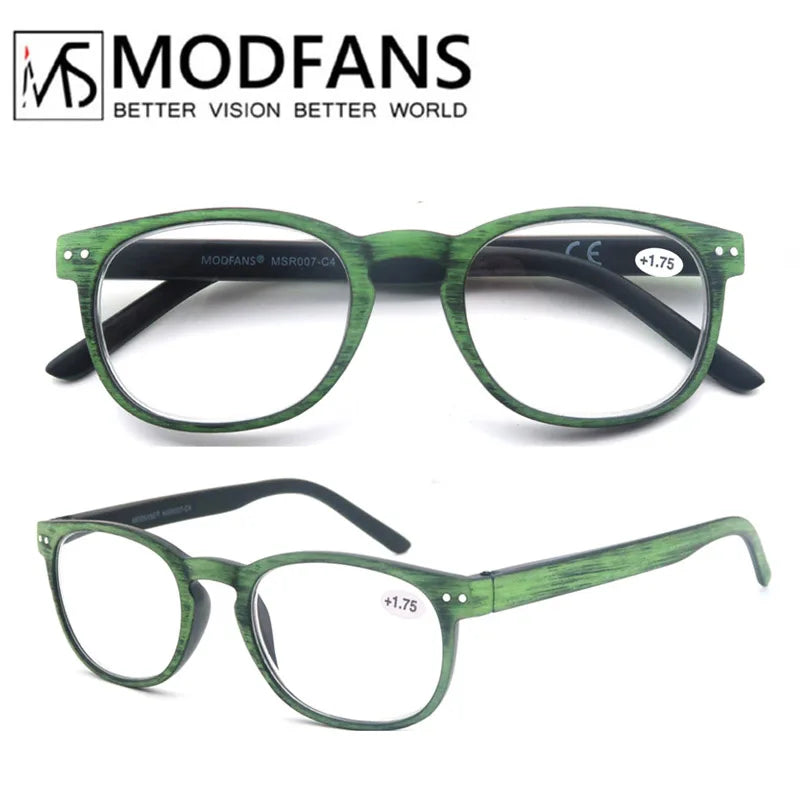 Reading Glasses for Men & Women, Wood-Looked Frame Readers Outdoor Sun Glasses Reading - Lightweight Spring Hinge Eyegalsses