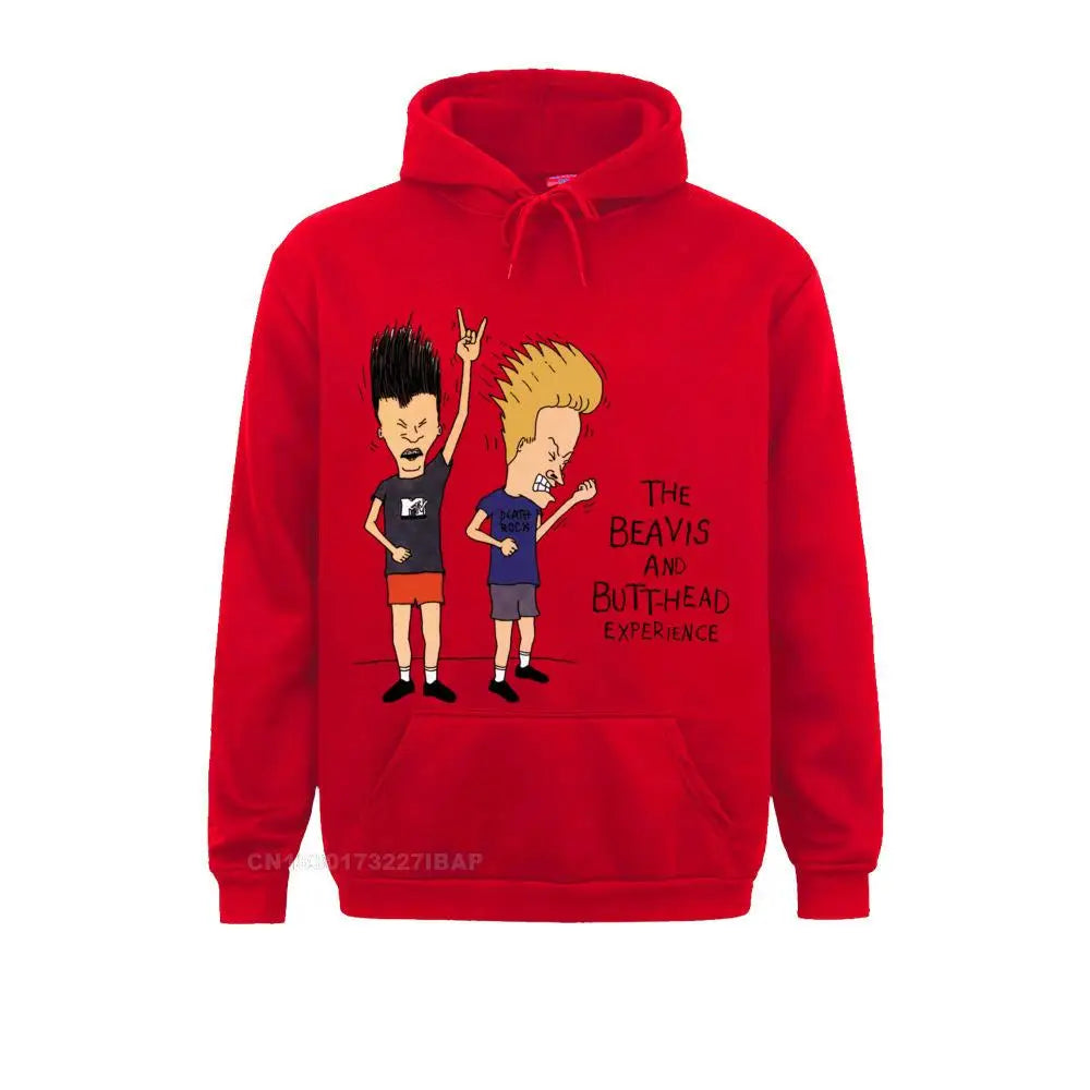 Men JackeSweatshirt Rock Music Beavis And Butthead Youth Sportswear Cotton Great Mens Oversized Harajuku Hoodies Custom