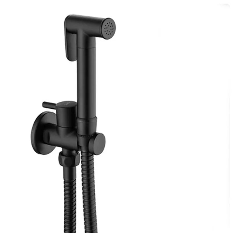 Brass Hand held black Bidet Shower set Perforating Toilet Jet Cleaner Portable brushed gold and gray Bidet Shower Head BD01