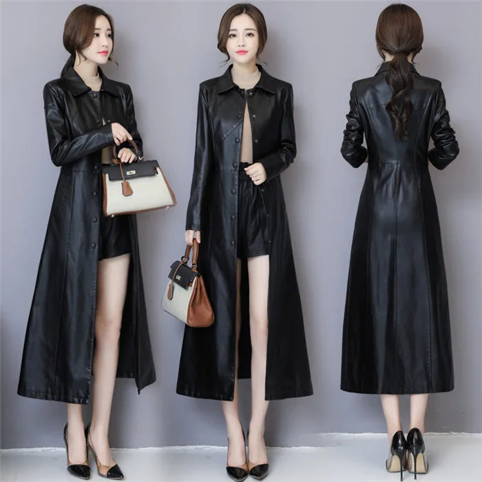 New Women Sheepskin Coat Autumn Winter 2025 Fashion Keep Warm Long Jacket Thicken Sheep Leather Coat Suede Outerwear Female