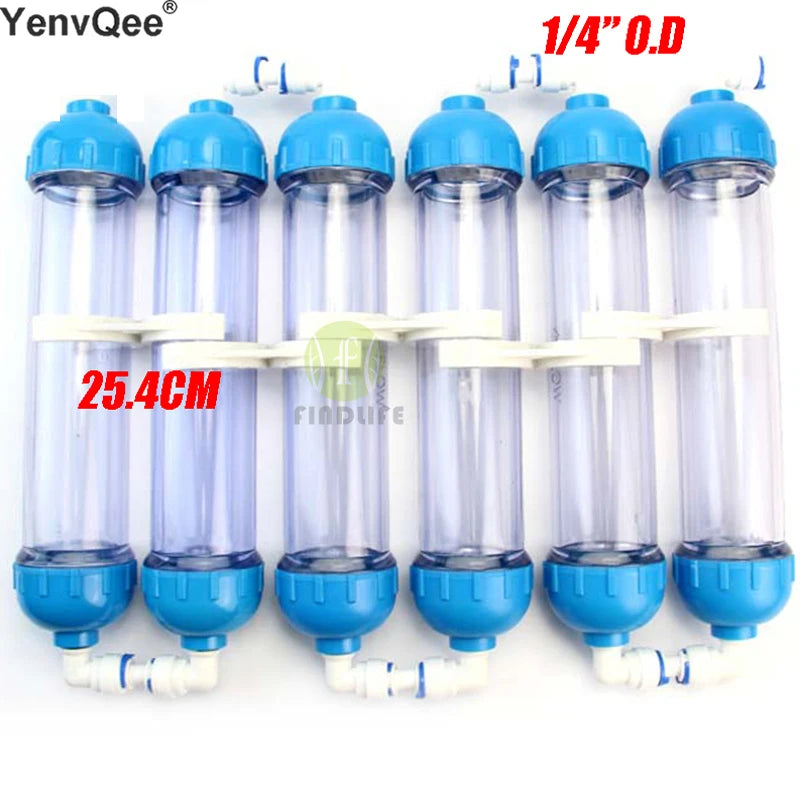 WATER FILTER 2PCS T33 cartridge housing DIY T33 Shell Filter Bottle 4pcs fittings Water Purifier for reverse osmosis system