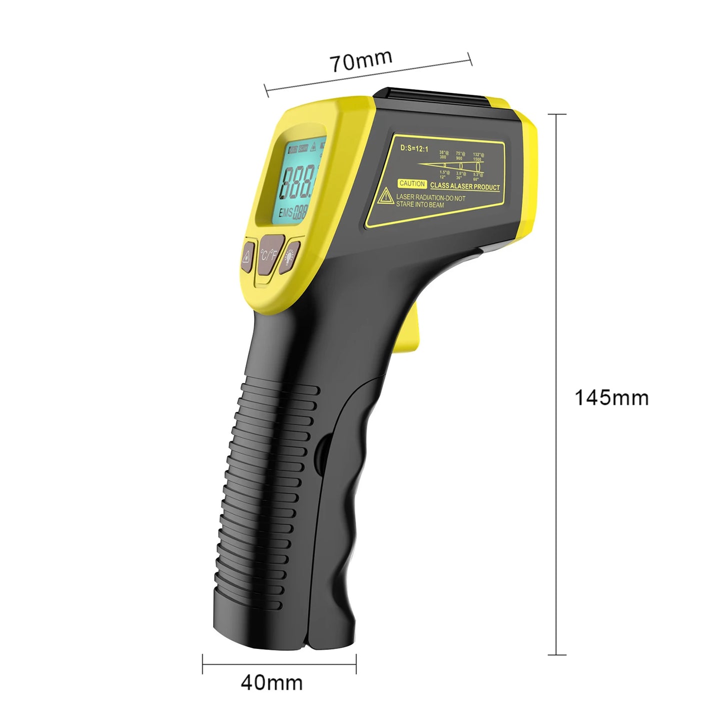 Digital Infrared Thermometer Non Contact Laser IR Temperature LCD DisplayPyrometer Tester Industrial Temperature Instrument