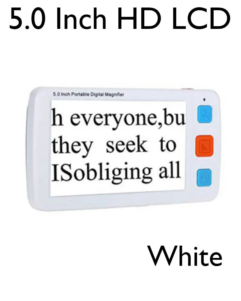5.0 Inch HD Electronics Reading Magnifier, Portable Digital Magnifying 4X-32X 5 Modes Handheld Magnifi Vision Aid for Low Vision