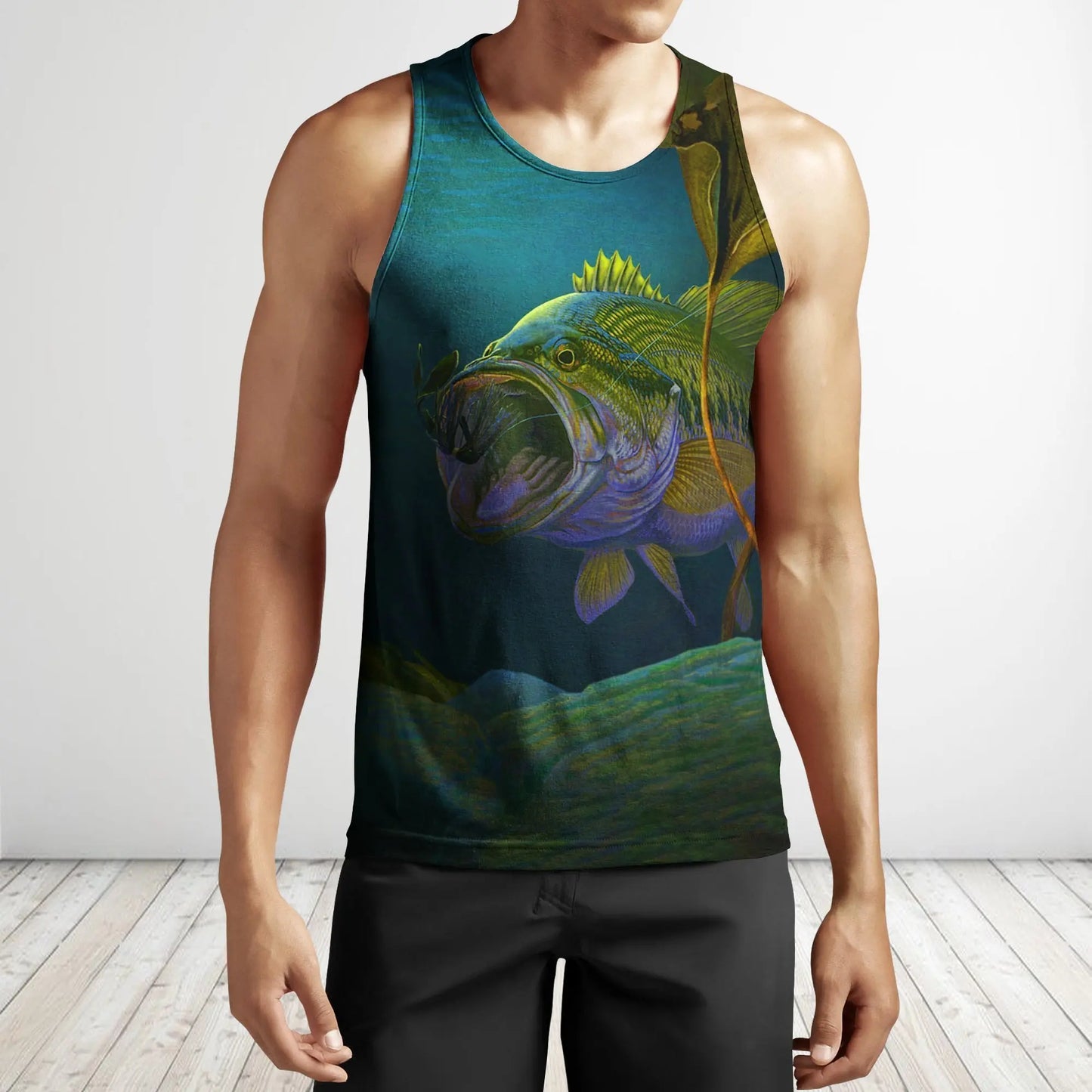 Summer Men vest 3D t shirt Beautiful Bait Fishing Printed Harajuku Sleeveless T-shirt Unisex Tank tops Wholesale and Drop ship