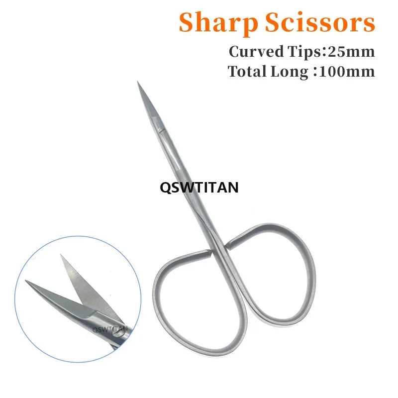 10CM Double-Eyelid Scissors stainless steel Scissors For Ophthalmic Surgical Instrument