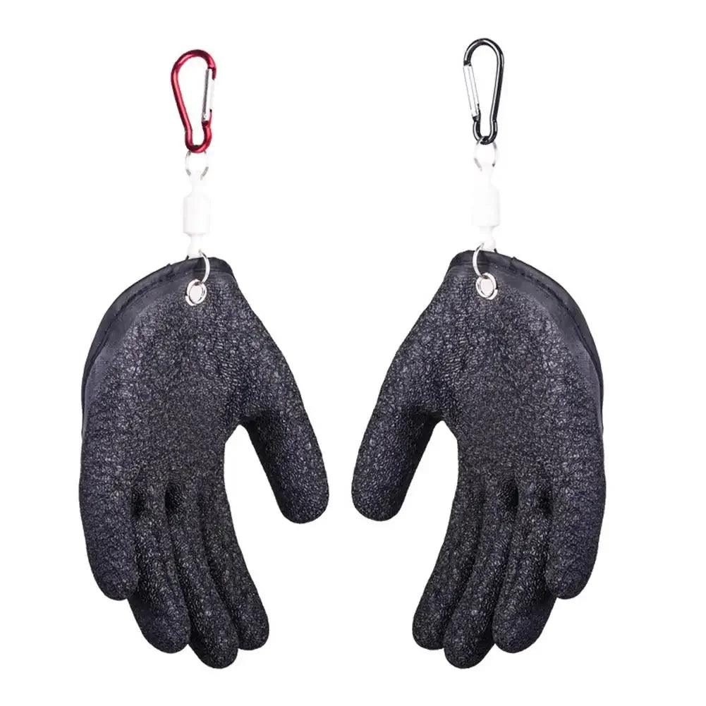Anti-Slip Full Finger Fishing Gloves Cutproof Durable Work Gloves Fisherman Protect Hand Fish Grab Latex Hunting Gloves
