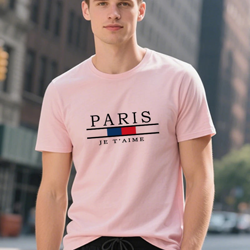 100% Cotton Mens T-shirt Daily Casual Jogging Short Sleeve Hot Sales Printing Tees Sport Simple Versatile Summer Comfort T-shirt