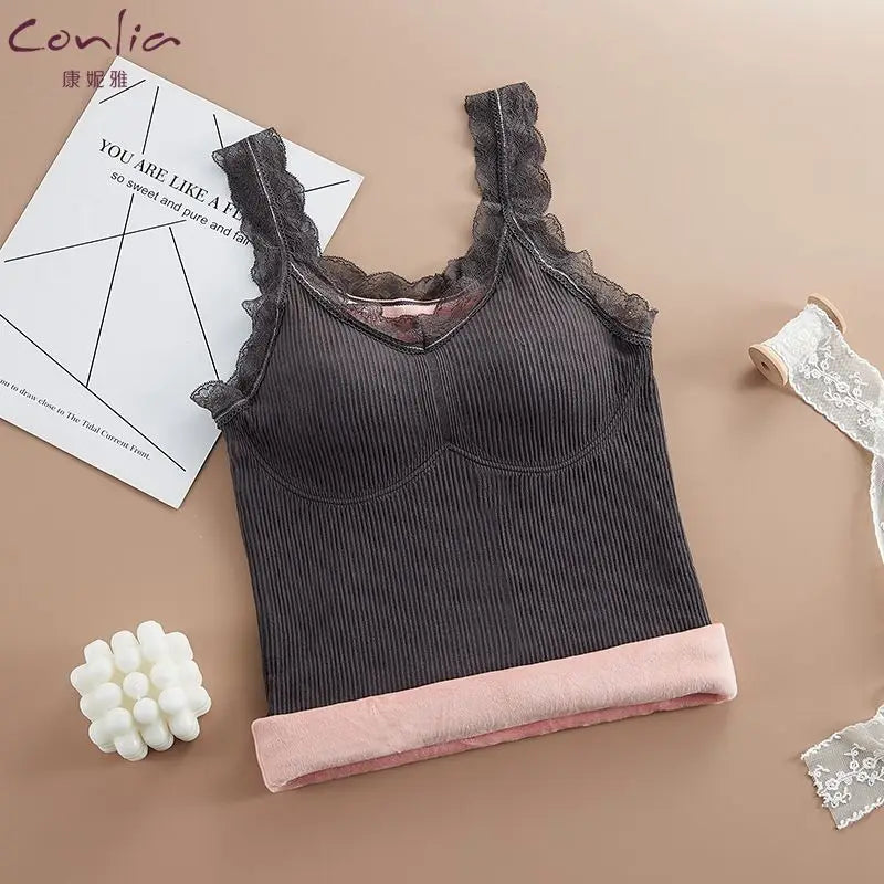 Thermal Underwear Plus Size Vest Thermo Lingerie Women Winter Clothing Warm Top Inner Wear Thermal Shirt Undershirt Intimate