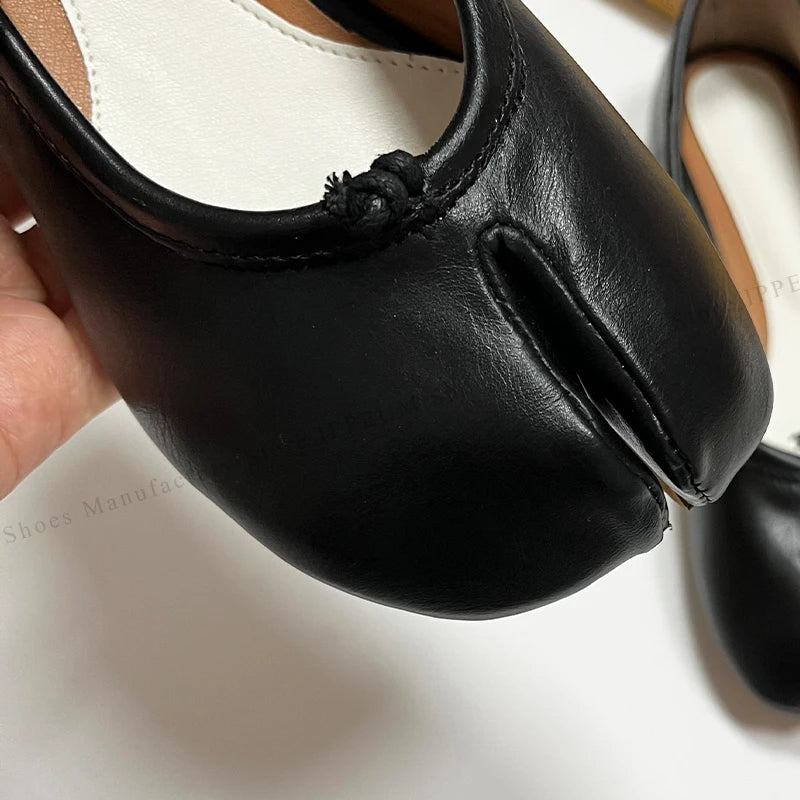IPPEUM Tabi Footwear Shoes For Women 2026 New Fashion 36-44 Plus Size Ballet Flats Shoes With Split Toe