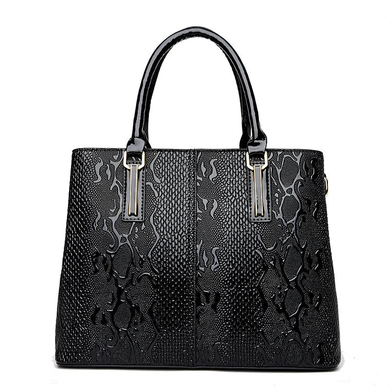 Fashion Patent Leather Shoulder Bag for Women, Luxury Handbags, Female Large Capacity Crossbody Bag ,Designer Handle Bag