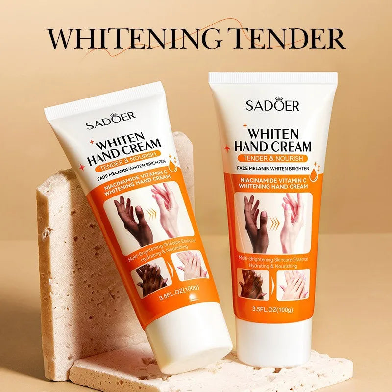 SADOER Skin Whitening Hand Cream Moisturizing Tender Nourish Non Greasy Hydrating Beauty Skin Care