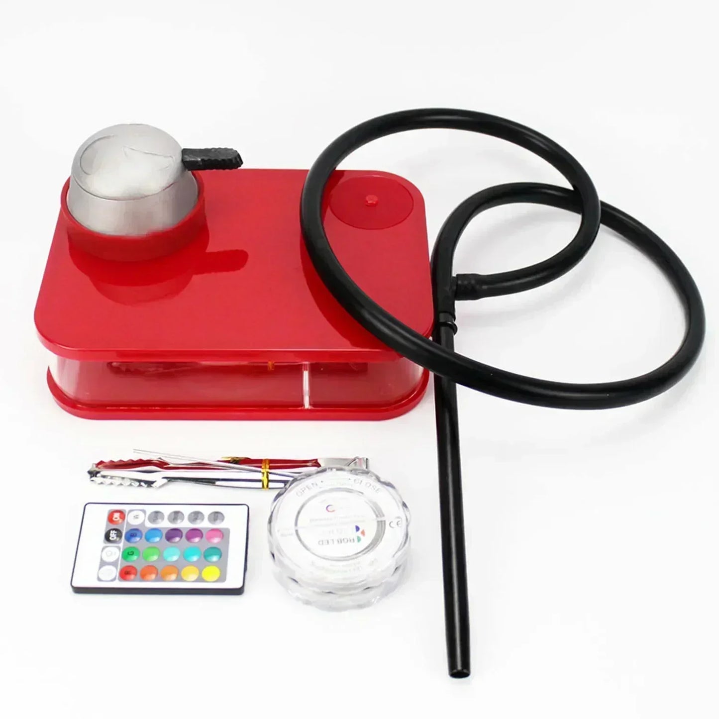 Acrylic Hookah with LED Light Shisha Box Nargile Sheesha Narguile Chicha Cachimbas Water Pipe Shisha Hookah Set Accessory