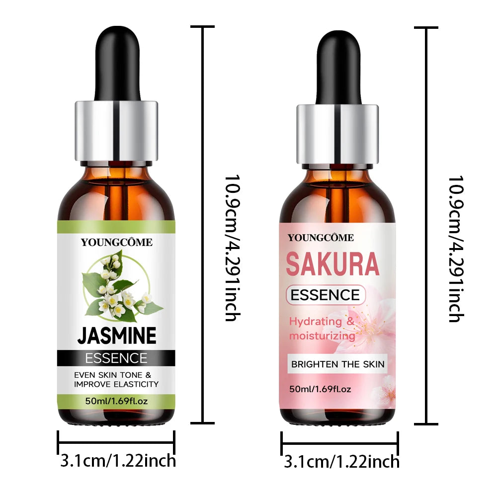  YOUNGCOME Sakura Skincare Set Korean Face Serum Cream Anti-Aging Wrinkle Moisturize Fade Dark Circles Cosmetics Skin Care Set