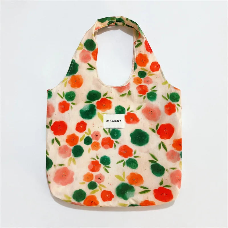 Women's Bag Cotton Vest Fresh And Artistic Single-shoulder Bag Canvas Large-capacity Daily Handbag Pink Color Simple Fashion