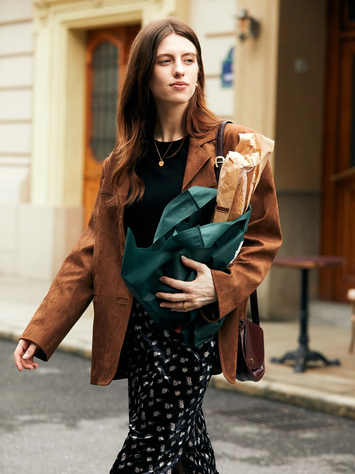 100% Lambskin Leather Jacket Women 2025 Fall Retro Brown/Coffee Imported Suede Kid Leather Blazer Coat Femme Casual Loose Jacket