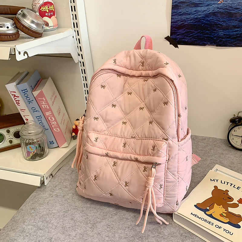 New Large Capacity Children's School Backpack Lightweight Bow Students Schoolbag School Bags Boys Girls Tutoring Bag Laptop Bag