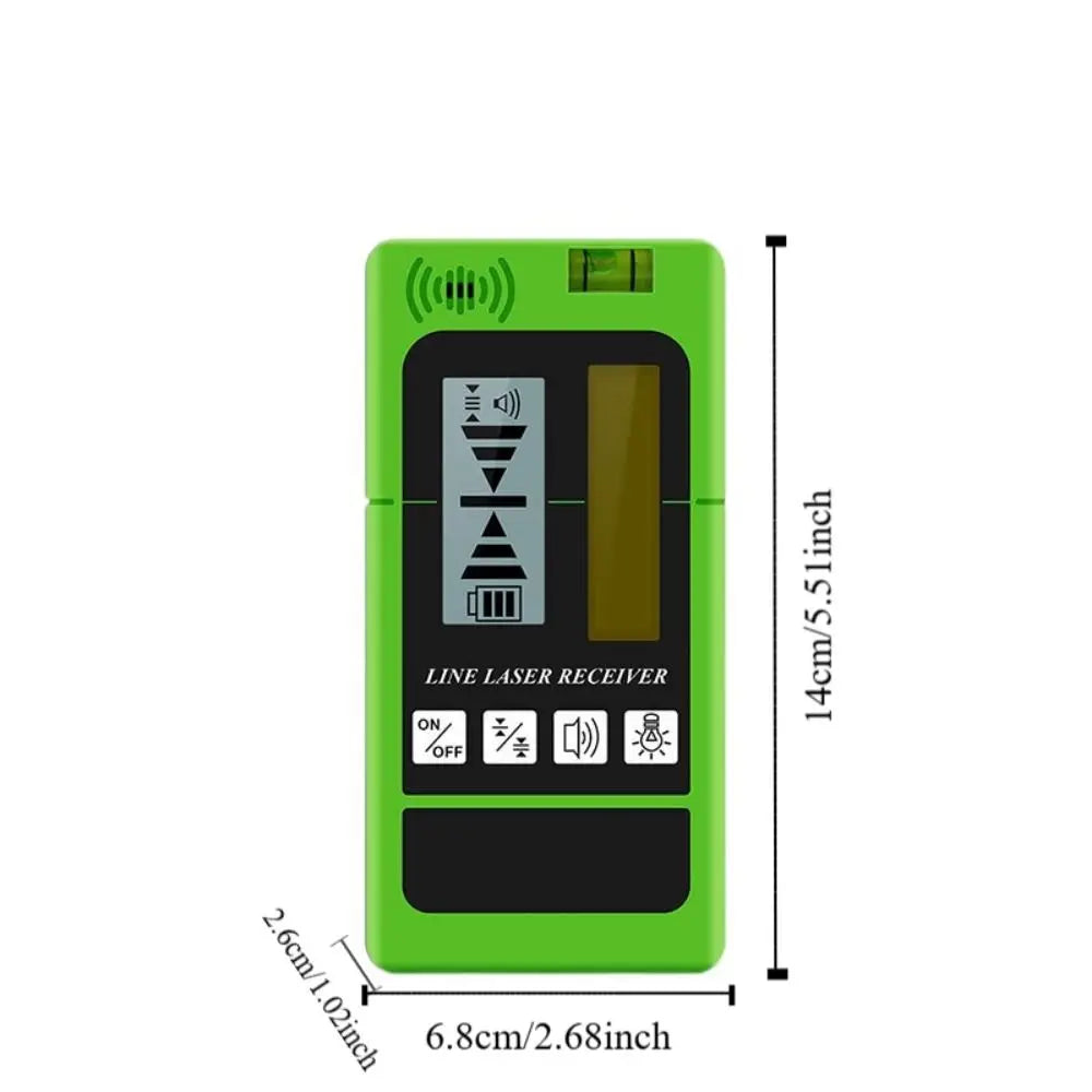 Led Light Indication Laser Receiver Working Distance 50m LCD Display Laser Line Receiver Detector Two-Sided Back-lit