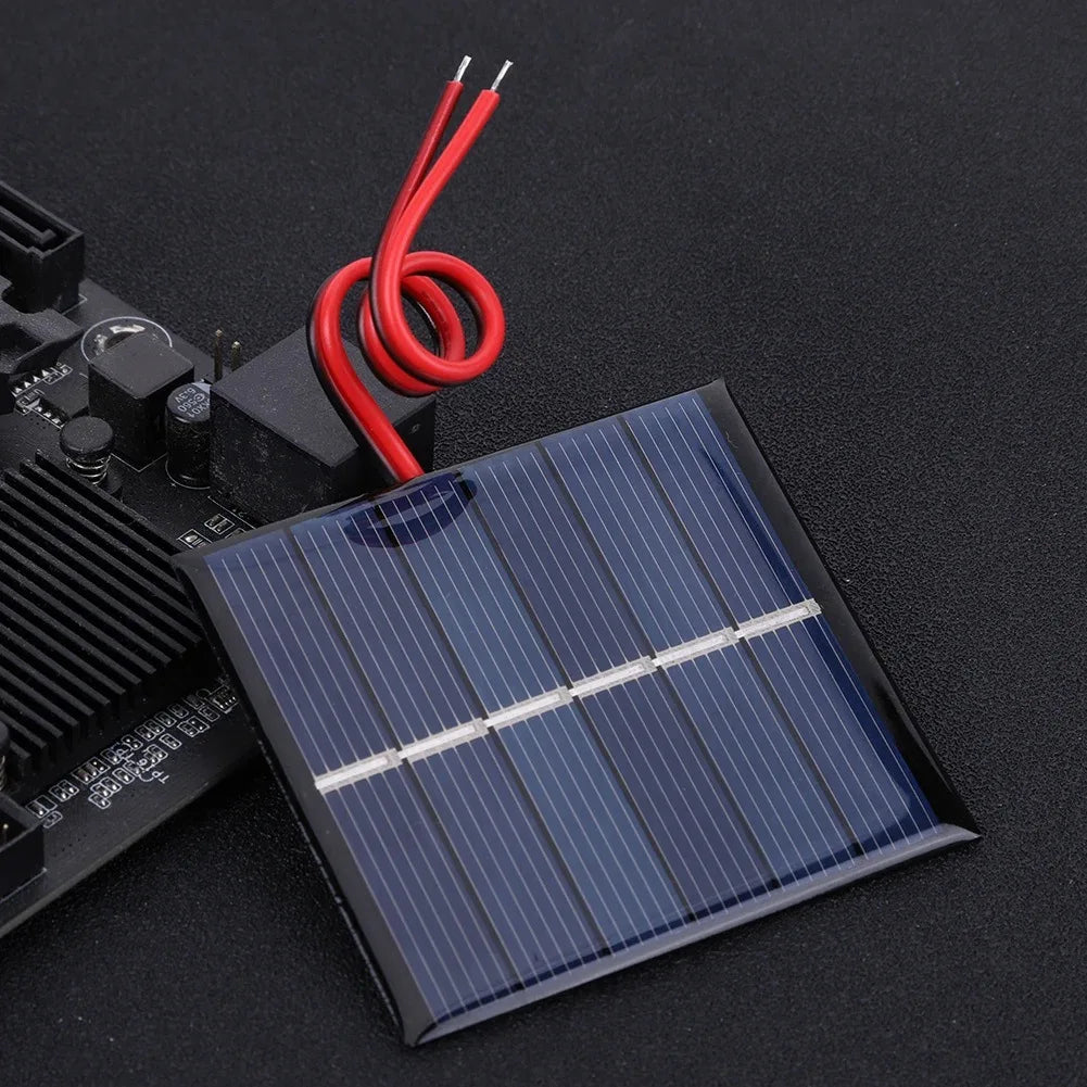 Solar Panel 0.55W 3V Small Sunpower Module Epoxy Solar Cell Polycrystalline Silicon Photovoltaic Plate with 15cm Cable 60*55mm