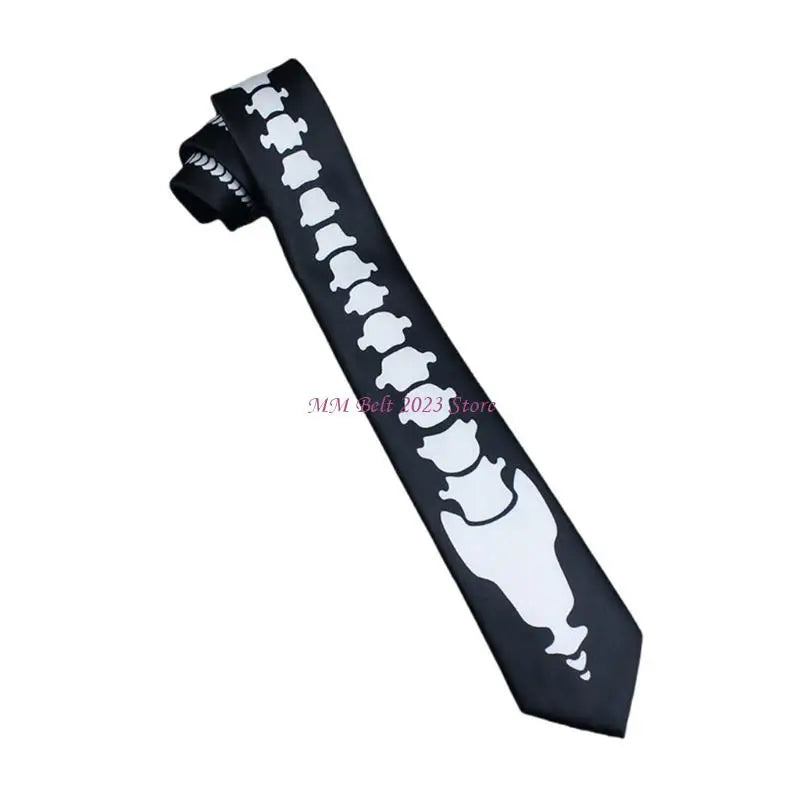 Eye Catching Skull Themed Tie Evening Banquets Necktie Gentleman's Necktie for Corporate Event Celebrations
