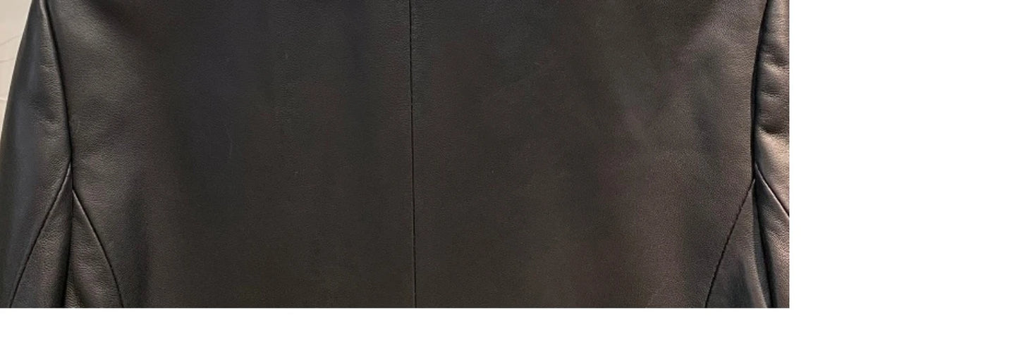 Real Sheepskin Jacket Women Spring Autumn Genuine Leather Jackets Slim Single-breasted Leather Coat Casual Jaqueta Feminina SGG