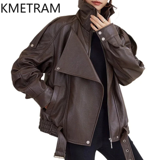 100% Sheepskin Real Leather Jacket Women Winter Clothes Cropped Motorcycle Jackets High Quality Outerwears 2024 дубленка женская