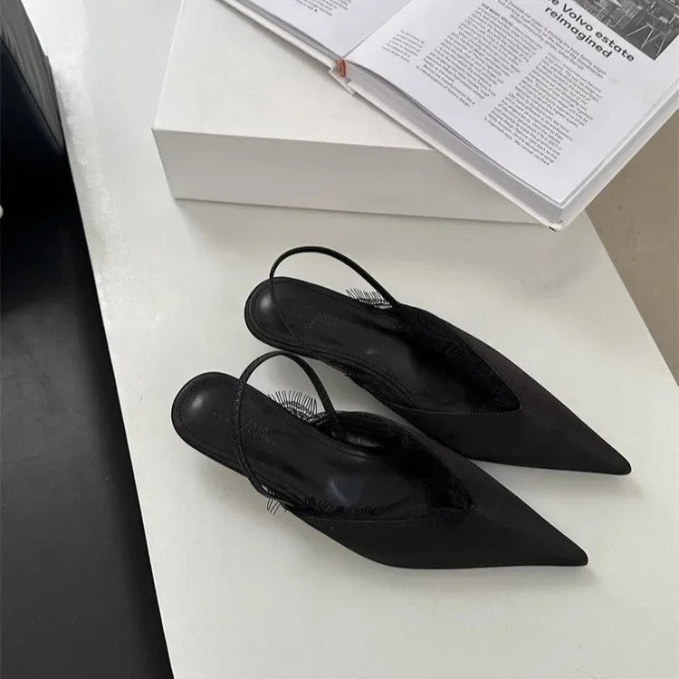 Women Sandals 2025 Summer Pointed Toe High Heels Ladies Fashion Banquet Dress Wedding Party Pumps Designer Women Shoes