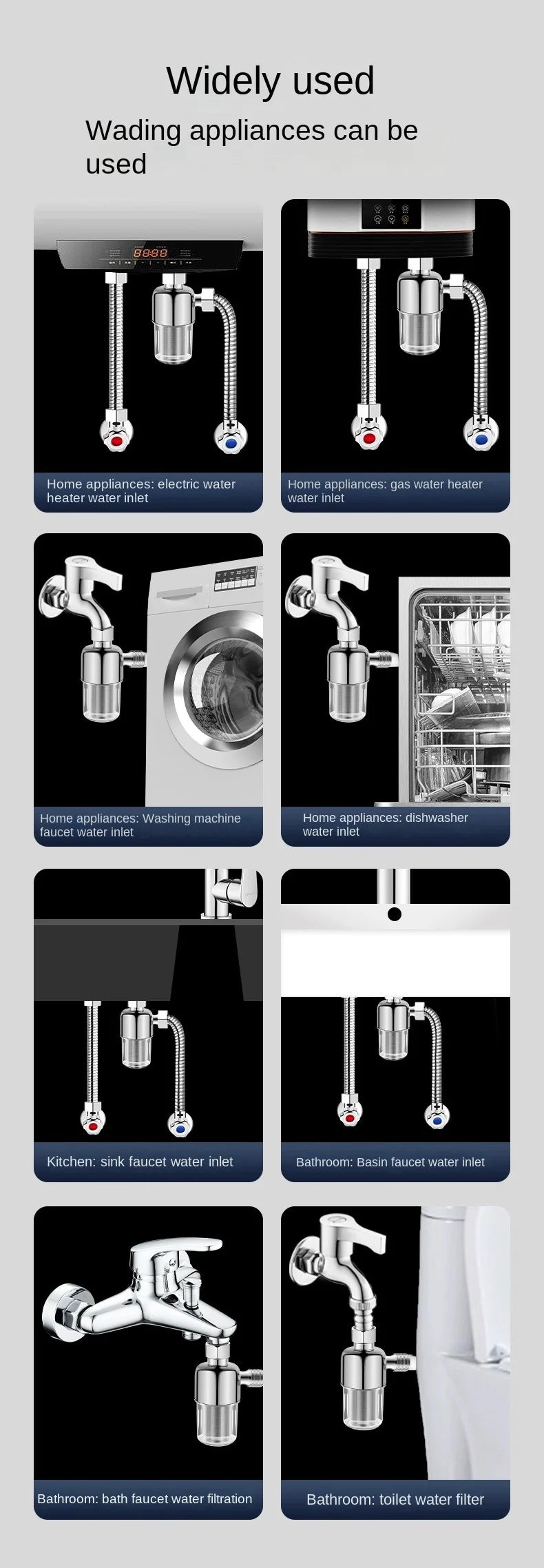 Water Heater Front Filter Washing Machine Faucet Stainless Steel Filter Screen Front Scale Inhibitor Front Water Purifier
