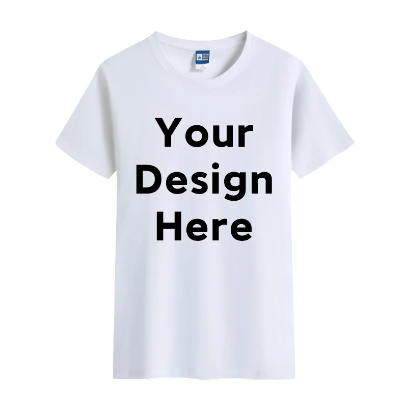 100% Cotton T Shirt  Custom Logo Make Your Design Logo Text Men Women Print Original Design High Quality Gifts Tshirt top