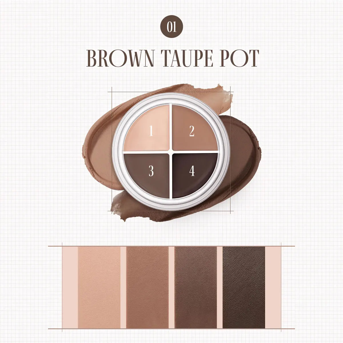 rom&nd HANALL EYEPOT LINER,Silky Creamy Texture,Long-Lasting&Pigmented,Four-in-One Design,Natural Daily,K-Beauty,Korean Makeup