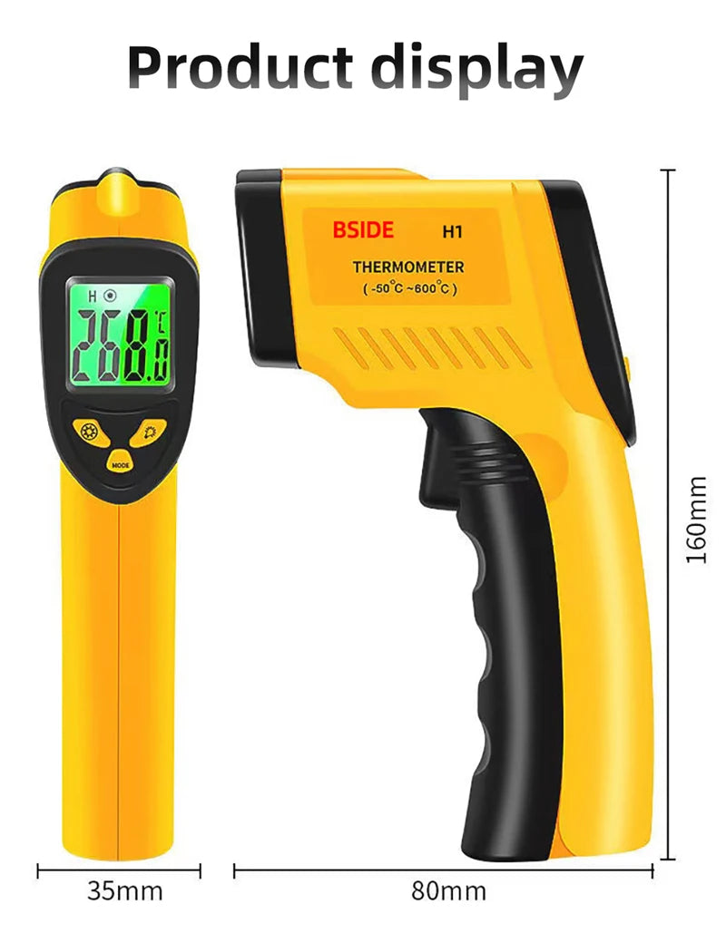 Digital Infrared Thermometer -50-550C Non-Contact Digital Laser Thermometer Gun For Meat Buffalo Milk BBQ Cooking Thermometer
