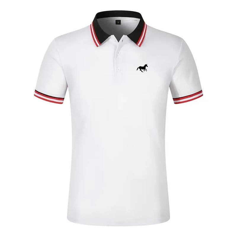 Men Slim Fit Fashion Golf Polo Shirt Men Breathable and Comfortable Tops Men Clothes Spring Summer New Short Sleeve Polo Shirt