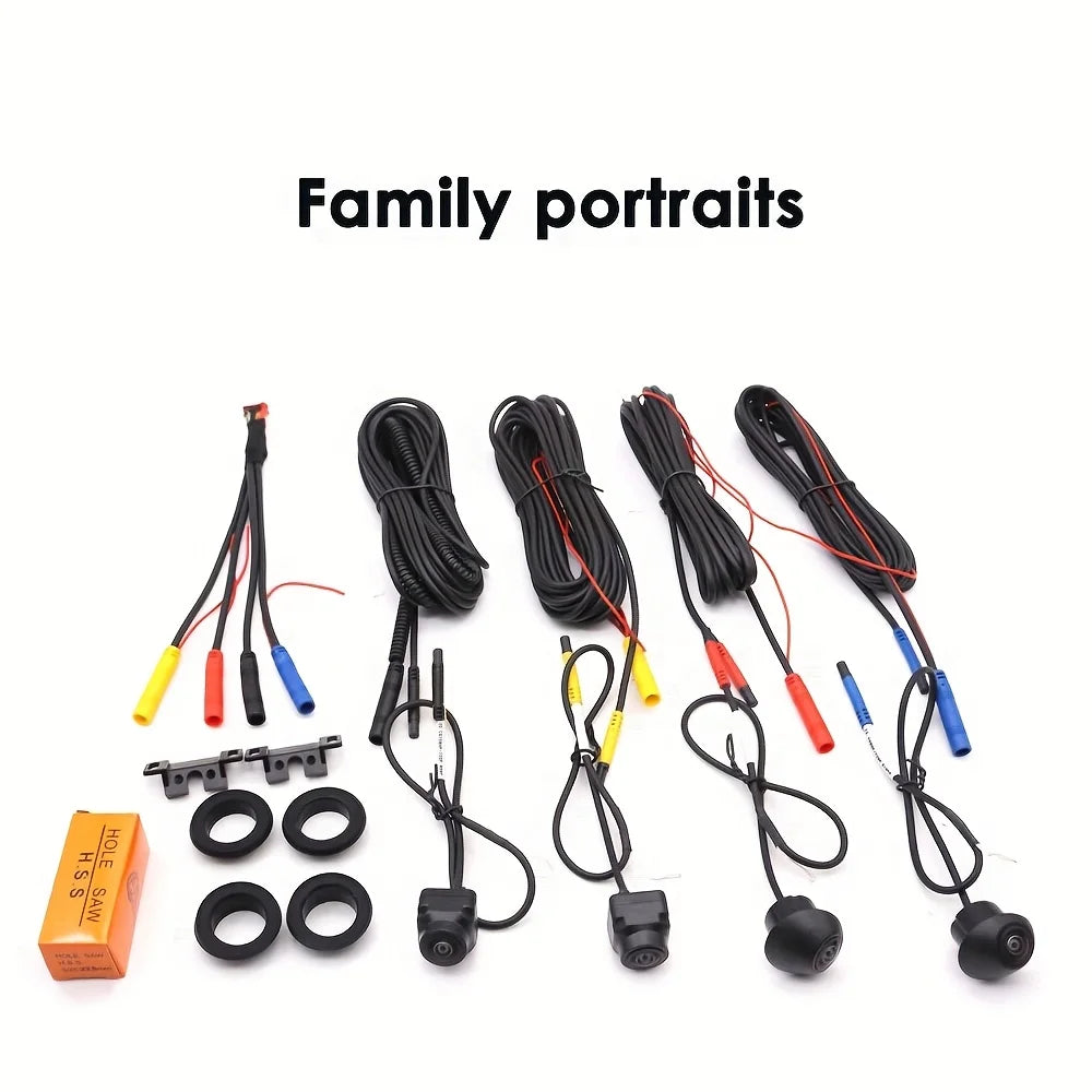 360°Surround Bird View Car Camera Panoramic Left Right Front Rear 4-way Camera for Car Android Player AHD1080P/720P