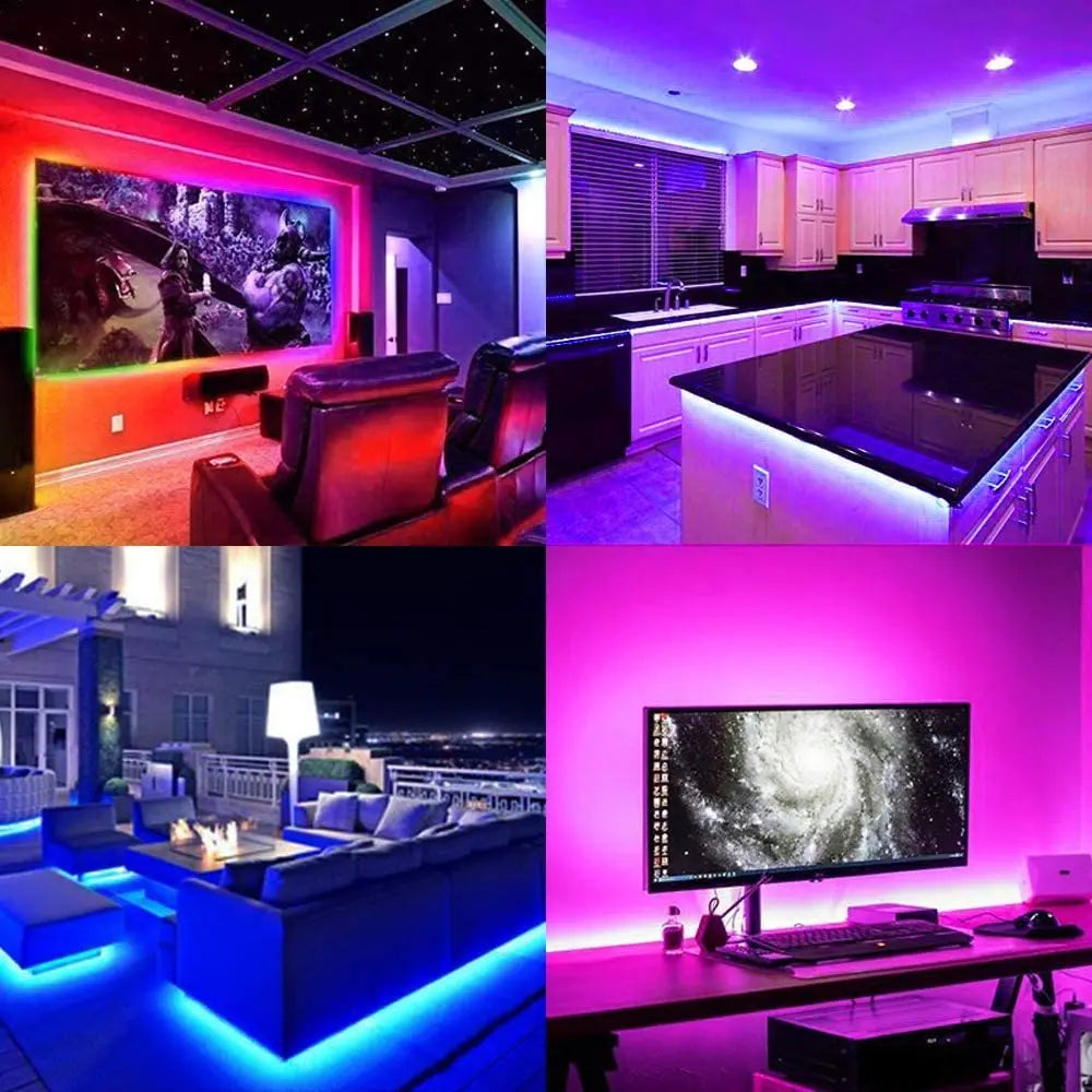 LED Strip Light 12V 5m SMD 5050 300 LEDs Pixels 2835 Diode Tape RGB White LED Ribbon Flexible Lights Home Decor
