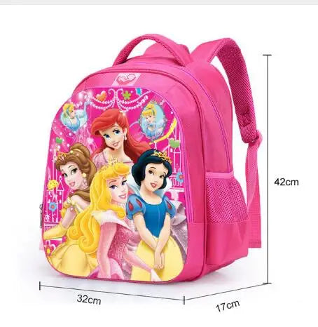 16 inch Girls School Bags Princess Cartoon Schoolbags Pink Backpack kids Cartoon Primary Bookbag Kids Mochila Infantil
