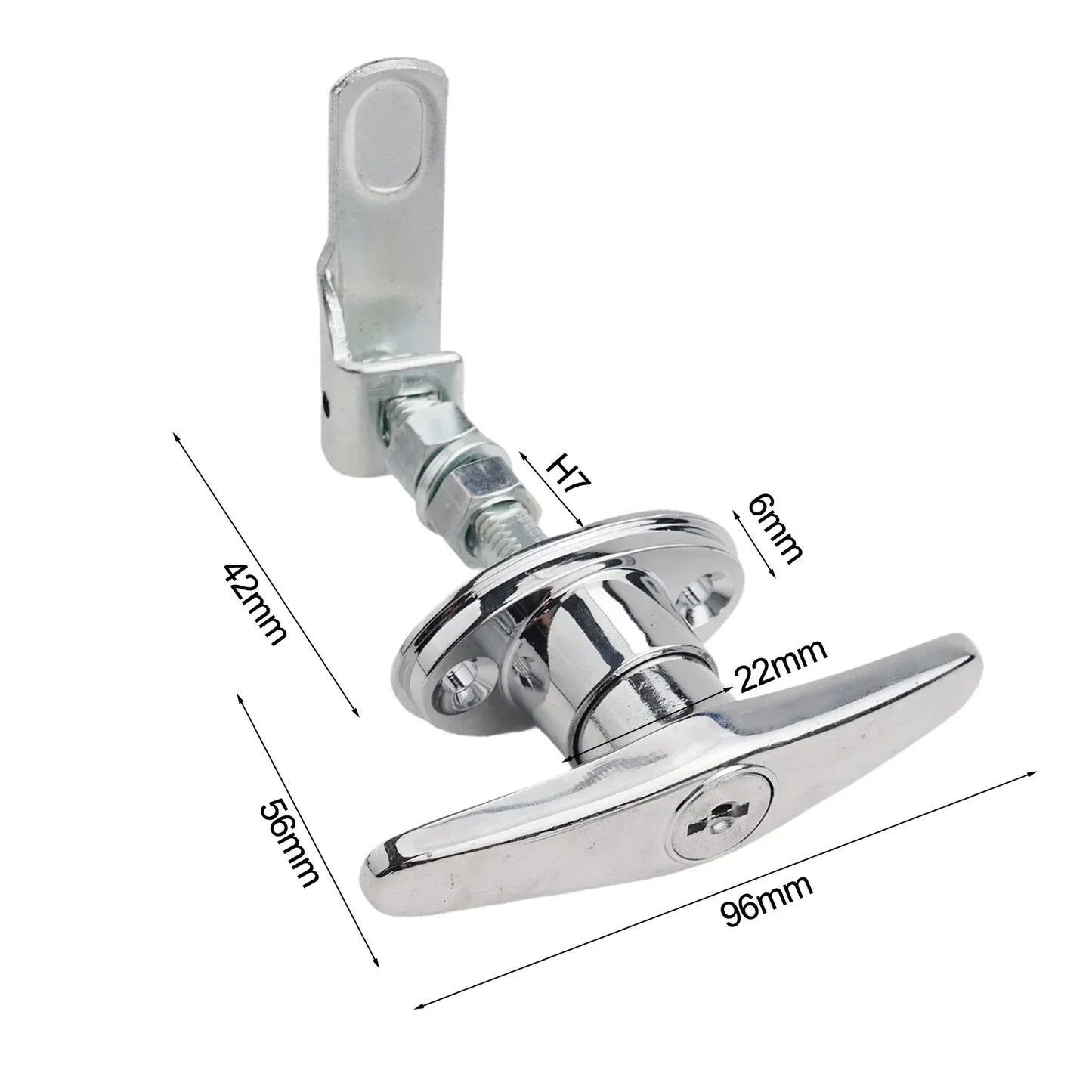 1pcs Garage Lock Door Handle With Keys Zinc Alloy Combination Door Lock Hardware Lock Mechanisms T Handle For Truck Garage Door