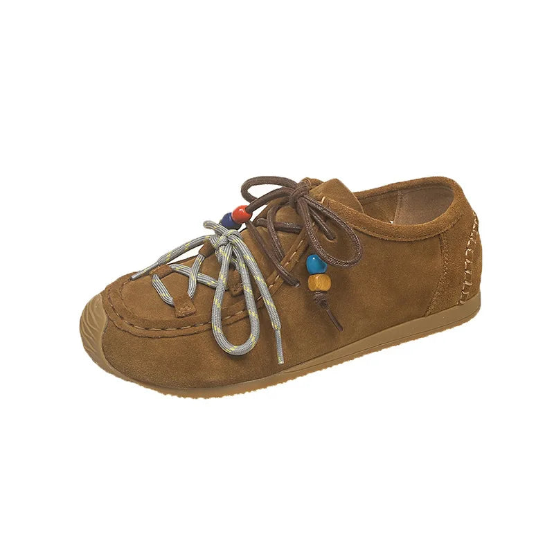 #1 2025 Trending: Women's Suede Flats | Chic & Comfy Training Sneakers | Vintage Versatile Spring/Autumn Shoes