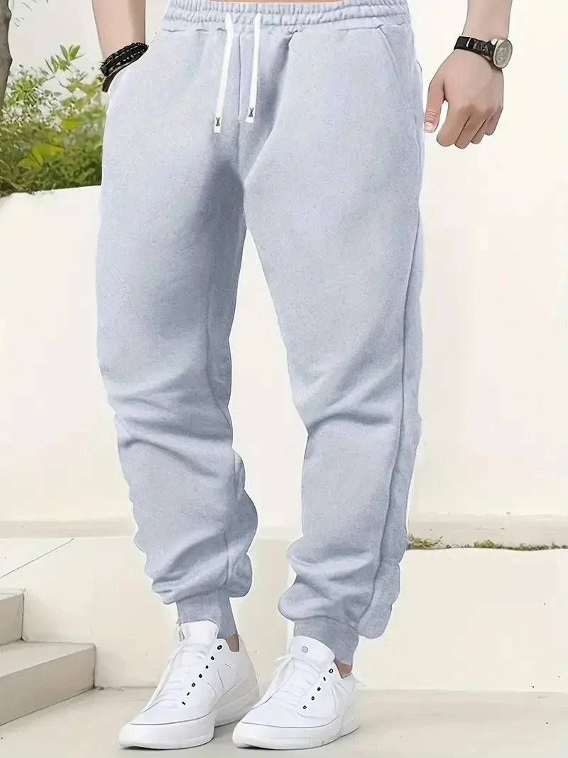 Men's Casual Long Pants Fashionable Multi-Functional Gym Running Trousers Comfortable Soft Quality Daily Wear Sportswear