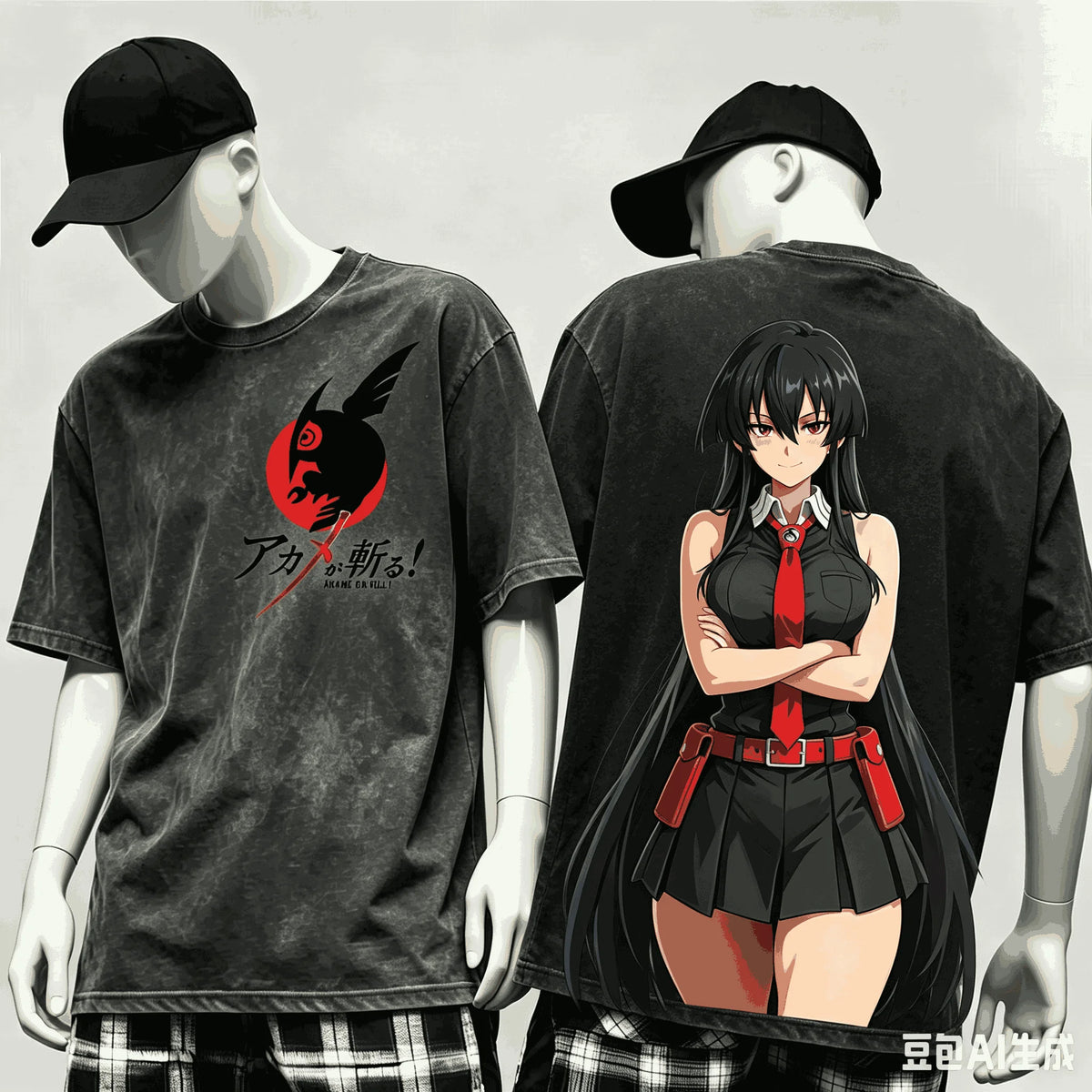 Akame ga Kill! Washed T-shirt Anime Lover Harajuku New Model Oversized Vintage Loose Streetwear Classic Unisex Couples soft tees