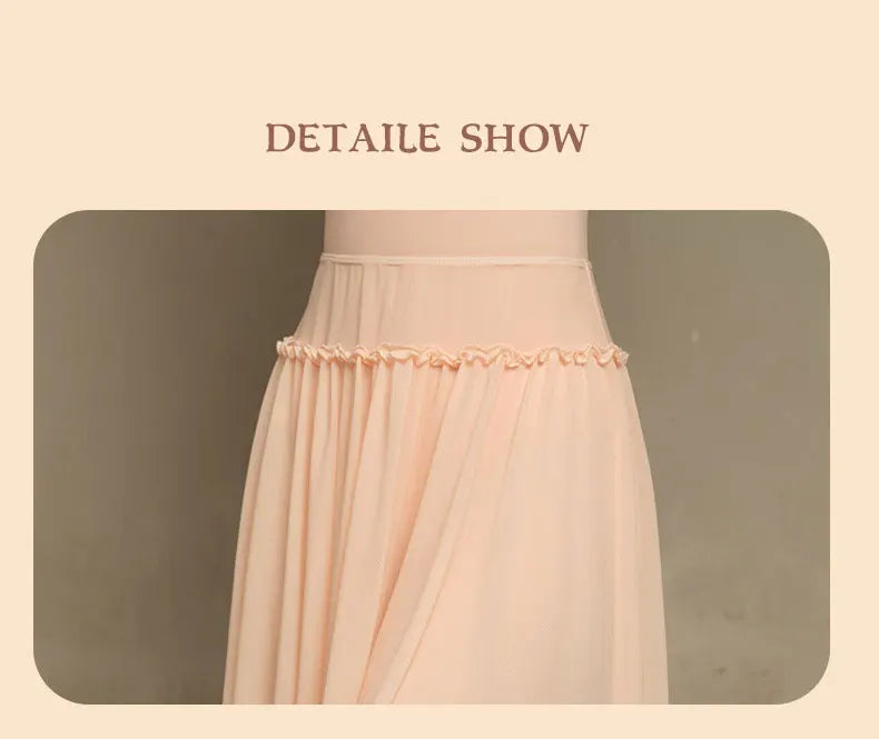 Ballet dress, adult female dance practice suit, chiffon skirt, dance performance gauze dress, gymnastics suit with skirt