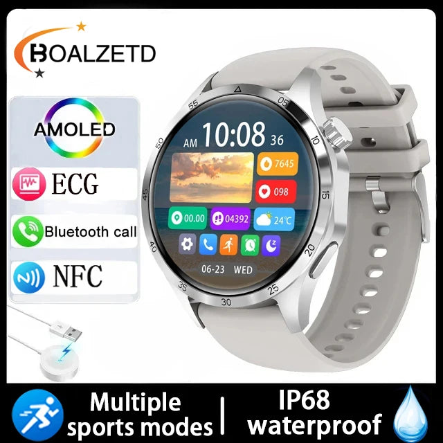 2025 New Men Watch 4 Pro 1.43 inch 360*360 AMOLED HD Screen Bluetooth Call Health Monitoring Men Watch Men For Android IOS clock