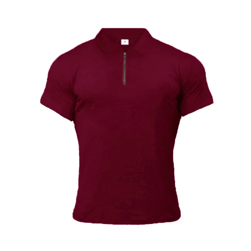 Brand Cotton Casual New Mens Short Sleeve Polo Shirts Fitness Fashion Polo Shirt Clothing Bodybuilding Trend Sport Polo Shirts