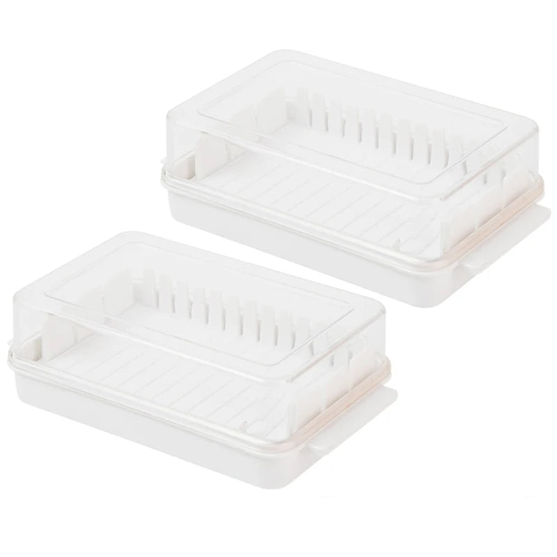1/2PCS Butter Cutter Box Cheese Butter Storage Box with Lid Butter Dish Stick Butter Container for Refrigerator Kitchen Gadgets