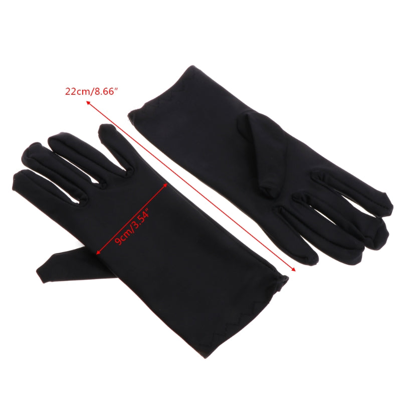 Practical Jewelry Gloves Wrist Length Gloves Black Gloves Work for PROTECTION Coin Inspection Gloves for Fetching Jewels