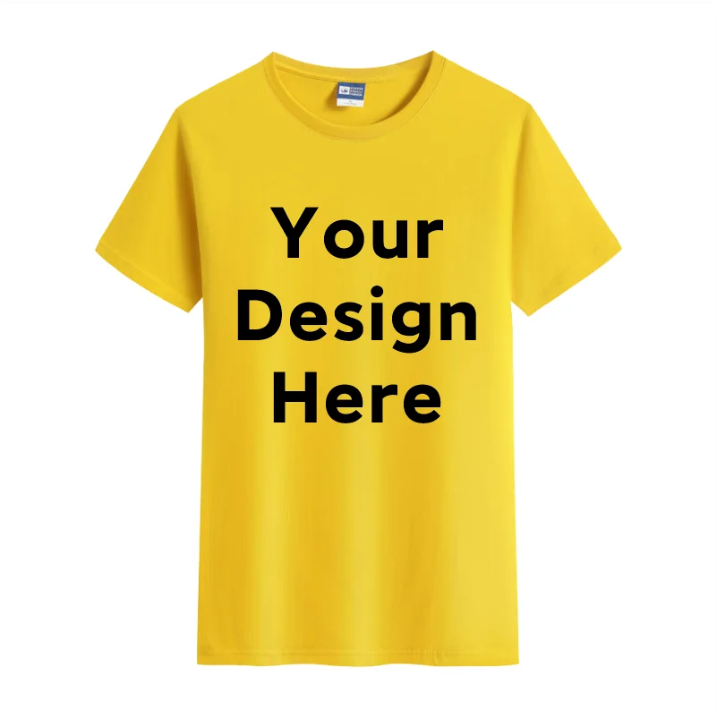 100% Cotton T Shirt  Custom Logo Make Your Design Logo Text Men Women Print Original Design High Quality Gifts Tshirt top