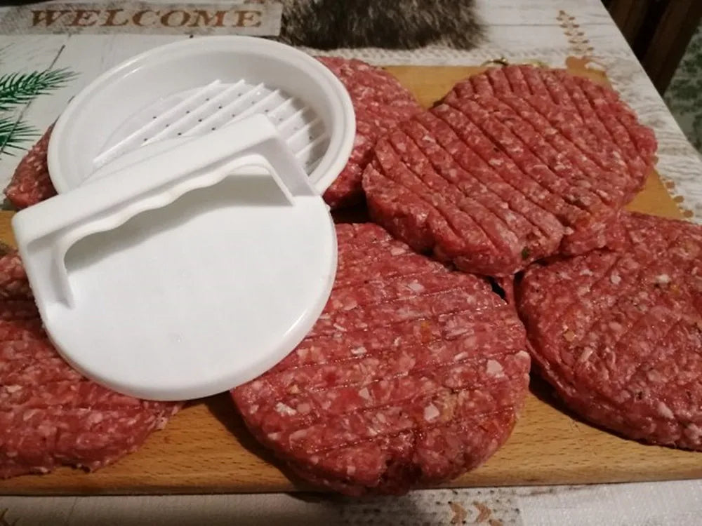 1 Set Round Shape Hamburger Press Food-Grade Plastic Hamburger Meat Beef Grill Burger Press Patty Maker Mold Mould Kitchen Tool