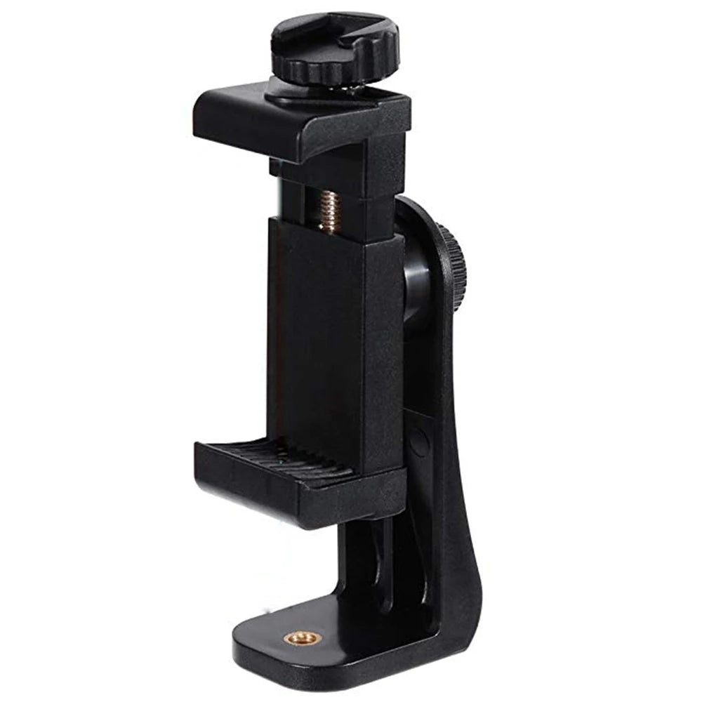 1/4 Universal Tripod Mount Adapter Adjustable Cell Phone Tripod Holder Clip Vertical 360 Rotation Tripod Accessories for iPhone